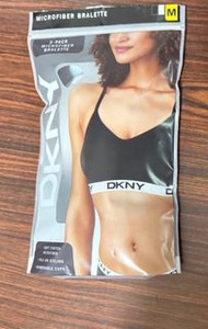 DKNY彈力面料內衣2入組# 黑白M