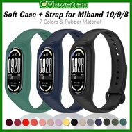 Soft Silicone Case Strap for Mi Band 10/9/8 NFC Sport Rubber Cover Screen Protector Band Belt for Xi