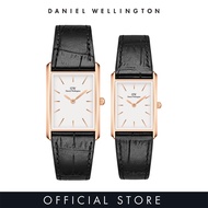 Daniel Wellington Gift Set - Bound 32x22mm Black croc leather Rose gold White + Bound 35x24mm Black