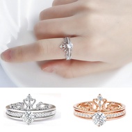 Cincin Mode Korea dua potong titanium cincin mahkota wanita dilepas