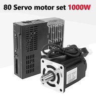 80 Servo Motor Set 1,000W Synchronous AC Motor Servo Motor Driver Set