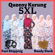 Ready Stock Baju Kurung Queeny Viral Tanpa Gosok Ironless Printed Mosscrepe Plus Size Sabella 5XL