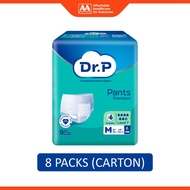 Dr. P Premium Adult Pants Size M 9's (80-110cm / 31-43 inches) [8 Packs/Carton]