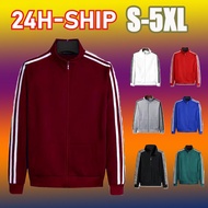 8 Colors Coat Men Three Bar Jacket Men's Hoodie Stand Up Collar Sports Jacket Customized Autumn and 
