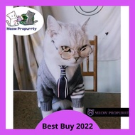 Raya Cute Cat Clothes Pet Jacket Baju Sejuk Kucing Baju Kucing Gemok Shirt Supply MEOW PROPURRTY