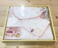 日本製 今治 粉色嬰兒紗布巾禮盒 女孩 BB
