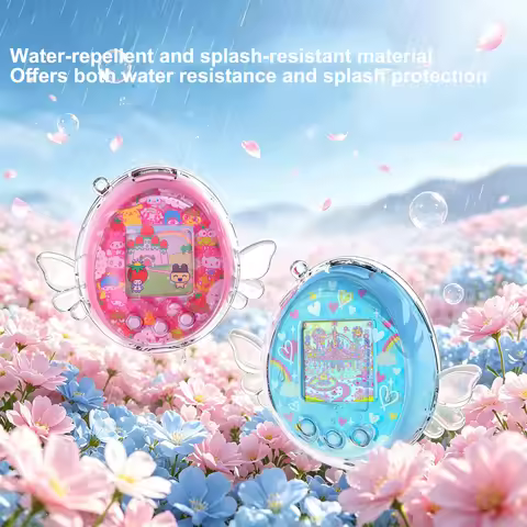 Hard Crystal Case for Tamagotchi meets Full Body Protection Anti Yellow Anti Scratch Standable Clear