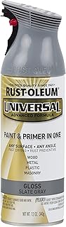 Rust-Oleum 249339 Universal All Surface Spray Paint, 12 oz, Gloss Slate Gray