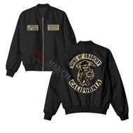 Sons of anarchy california biker bomber jacket