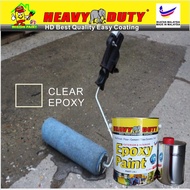 5L ( Clear Epoxy ) Epoxy Paint ( Heavy Duty Coating Brand ) Floor Coating Paint ( 4Liter Paint + 1Liter Hardener