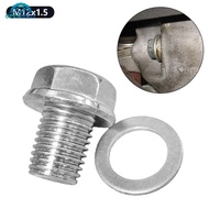 OPENMALL M12x1.25 Motorcycle Oil Drain Bolt Engine Oil Drain Plug Replacement Screw with Washer for 