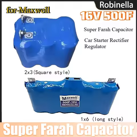 For-Maxwell 16V 500F Super Farah Capacitor Car Starter Rectifier Regulator 2.7V 3000F Audio Capacito