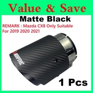 Akrapovic Mazda CX30 CX5 CX8 CX9 CX3 Muffler Exhaust Straight Edge Black Tip Stainless Steel CX-30 C