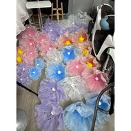 Giant chiffon flower [Giant chiffon flower head with lights]