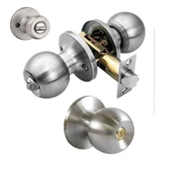 SUNRISE/DOORLINK Doorknob entrance lockset stainless w/3keys