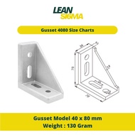 SIKU Aluminum Bracket Corner Elbow 4080 Gusset corner Profile 4080/