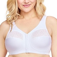 Women's Plus Size MagicLift Natural Shape Bra Wirefree #1210, White, 46DD