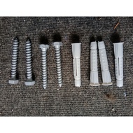 4 6cm Wall Screw and 4 Wall Plug