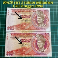 A649 Rm10 siri 5 duit kertas lama duit syiling lama barang antik barang lama duit Malaysia lama tabu