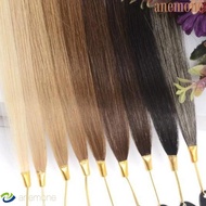 ANEMONE 30Pcs/Set Hair Color Rings, Real Human Hair Hair Extensions Hair Test Strand, Chart Ring Col