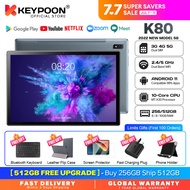 【2022 TOP3】 KEYPOON K80 Tablet PC 10.1 Inches 5G WiFi Android 11 Dual SIM 4G 8800mAh Gaming Online Classroom Meeting for Students 6GB 8GB 10GB RAM 128GB 256GB 512GB ROM