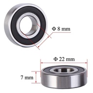 10 Pcs 608 2RS Ball Bearings 608ZZ Bearing Steel and Double Rubber Sealed Miniature Deep Groove Ball