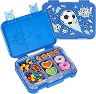 YOYTOO Tritan Bento Lunch Box for Kids, 760ml / 26oz BPA-Free Leak-Proof Food Containers with 6 Comp