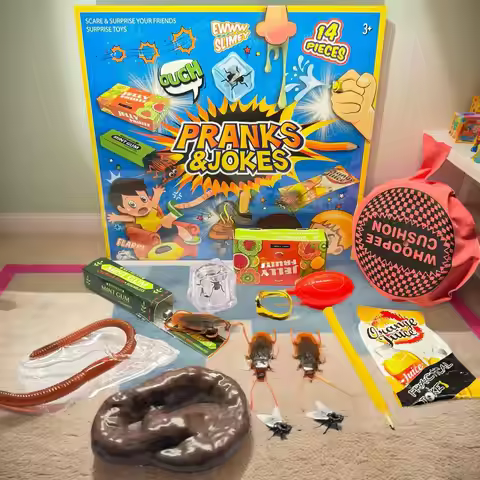Joke Kit Pranks Pack Joke Toys Box Set Cockroach Roach Bug Whoopee Cushion April Fools Prank Stuff N