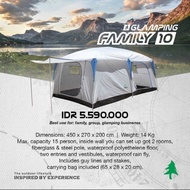 Ready Tenda Dome Glamping Family 10 Consina Tent Kapasitas 10 - 15 Orang Gratis Ongkir!