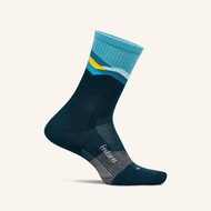FEETURES Trail Max Cushion Mini Crew Socks - Navy Blue
