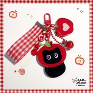 Apple Cat love keychain | Apple cat keychain