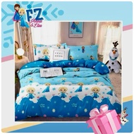 Flashsale girls bed sheets frozen powerpuff melody cinamorol ready size 90x200 to 200x200 height 20c