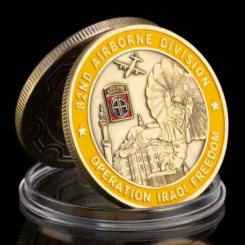 2003 Operation Iraqi Freedom 82nd Airborne Division Saint George Commemorative Challenge Coin Collec