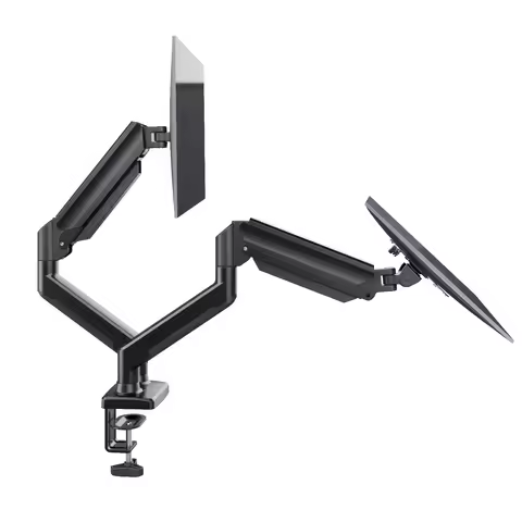 Dual Monitor Stand up to 33 Inches Screen, Load-Bearing Max 22 lbs Each Arm, Adjustable Dual Monitor