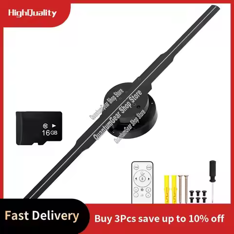 3D Holographic Projector 244 Highlight LED Holographic Player Fan For Image Video Store Bar Advertis