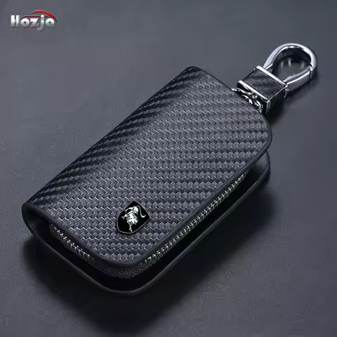 Carbon Fiber Leather Car Key Case for FORTHING S50 EV T5 EVO LINGZHI PLUS SX6 M7 M5EV U-TOUR YACHT V
