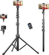 VICTIV 71" Phone Tripod, Tripod for iPhone &amp; Selfie Stick Tripod with Remote, Phone Tripod Stand &amp; Travel Tripod with Bag, Compatible with iPhone/Gopro, Tripod for Recording/Cooking/Vlog