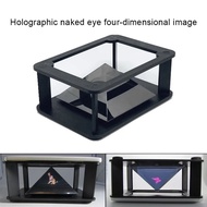 【Fast-selling】 3d Holographic Projector Pyramid Four-Dimensional Image Display Portable For Mobile Phone Dq Mini Durable High Reliability