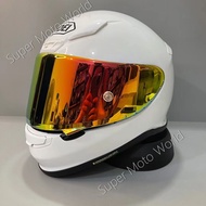 SHOEI Z7 Bright White Helmet Shoei Motorcycle Full Face Helmet ABS Material Motorcycle Safety Helmet