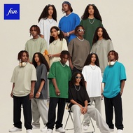 2024春夏400gsm Plus Size重磅 Round Neck Plain Men & Women Oversized T-shirt