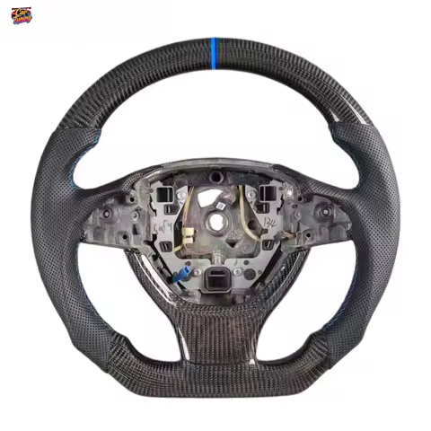 For BMW 5 7 Series F10 F18 F15 F20 F F30 F32 Upgraded Flat-Bottom Sport Steering Wheel Carbon Fiber 