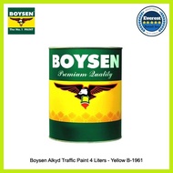 ✸ Boysen Alkyd Traffic Paint 4 Liters - Available Colors: Black / White / Yellow