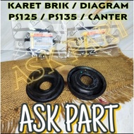 RUBBER BRIK DIAGRAM VACUUM CHAMBER KIT MITSUBISHI PS125 TURBO CANTER PS135 HT HT125 HT130