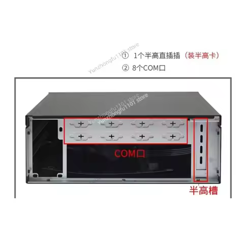 S21B Mini Integrated Graphics Small Case, ITX Motherboard, 8 COM Ports, Multi-serial Ports, HTPC Cas