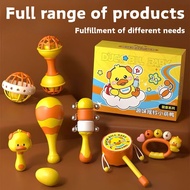 Baby Rattle Newborn Toy 0-3 Months Old  Baby Biting Lifting Up Grasping Training Sand Hammer