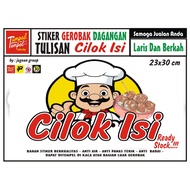 Cireng filled cart glass sticker