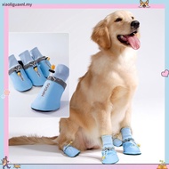 4PCS Breathable Large Dog Shoes Waterproof Big Dog Pet Shoes English Printing Outdoor Dog Shoe For M