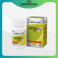 BIO-LIFE Vita D3 Vitamin D3 1000IU 60 Caps - Bone Health & Calcium Absorption