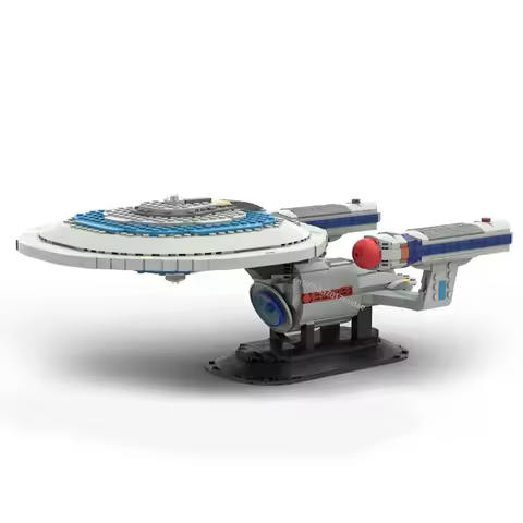 NEW 1070PCS space Movie Star Treken MOC USS Enterprise NCC-1701 Space ship model DIY creative ideas 