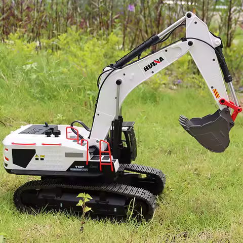 HUINA 1/14 Metal RC Excavator Radio Control Truck Car Model 1594 Light Battery Sound TOUCAN Digger O